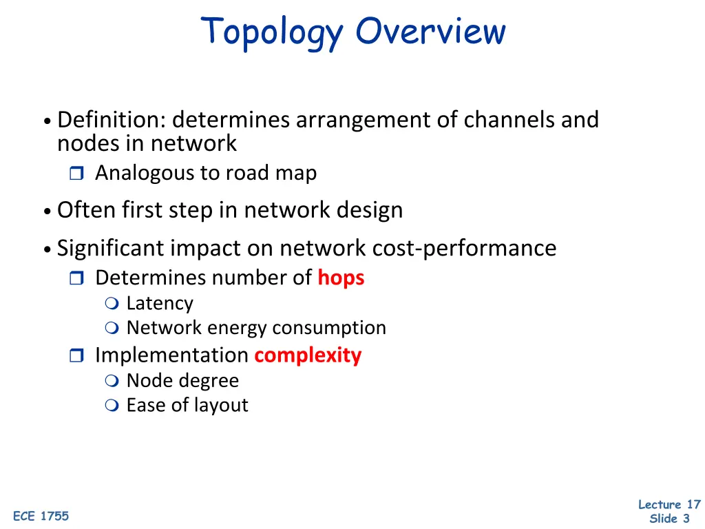 topology overview