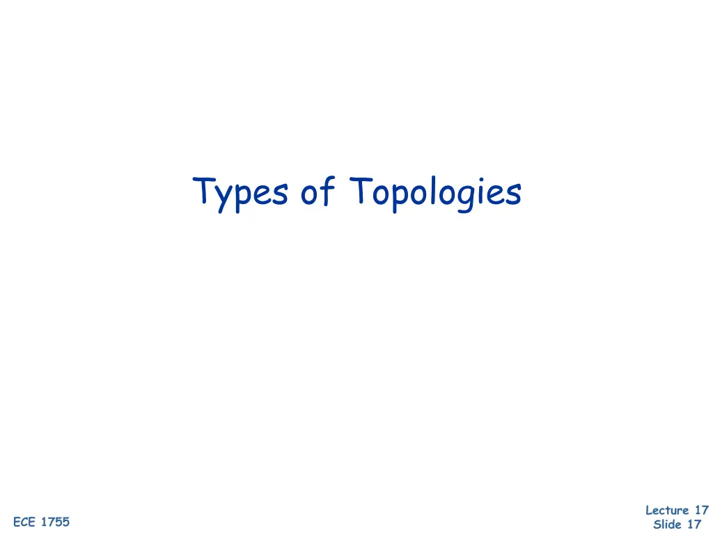 types of topologies