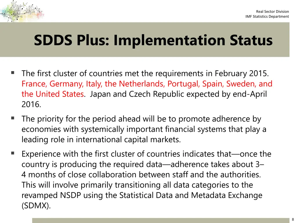 real sector division imf statistics department 7