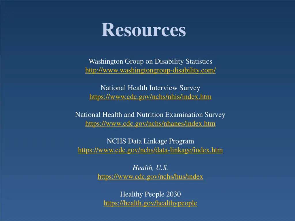 resources