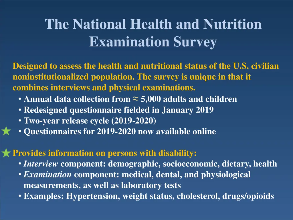 the national health and nutrition examination