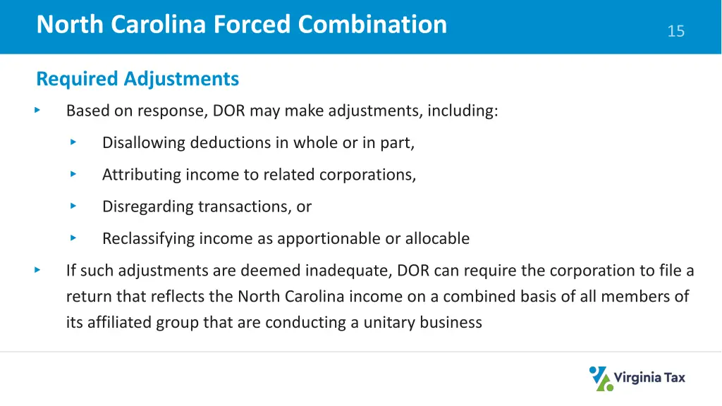 north carolina forced combination 1