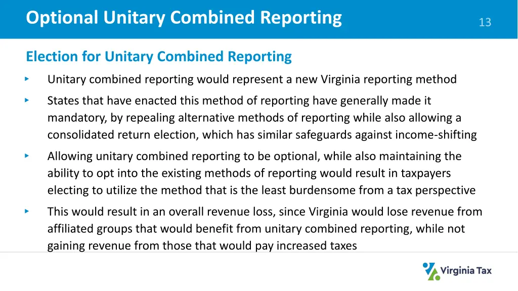 optional unitary combined reporting 1