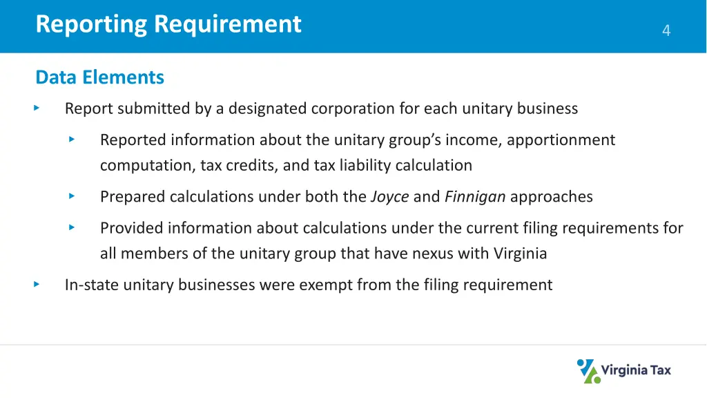 reporting requirement 1