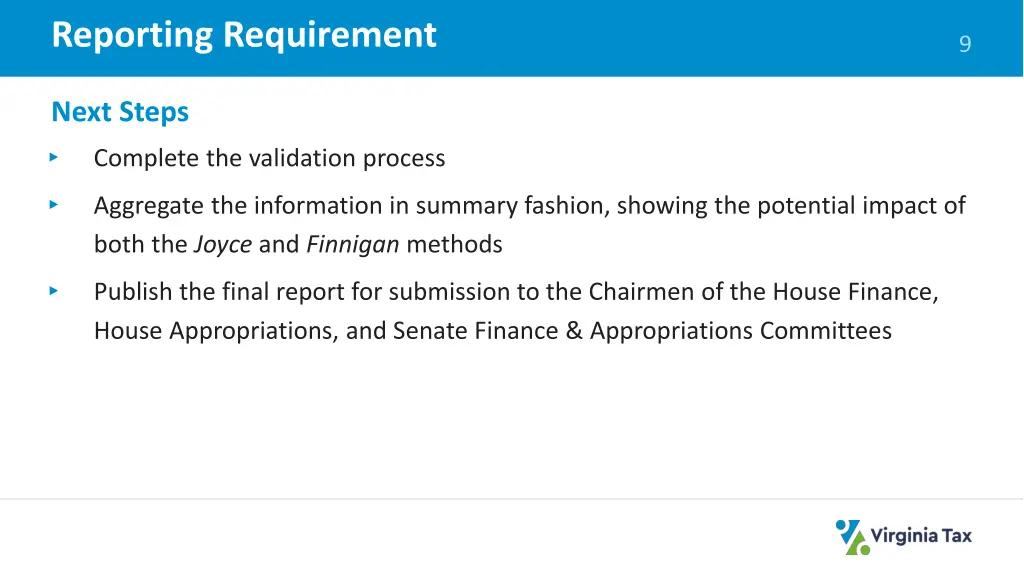 reporting requirement 6