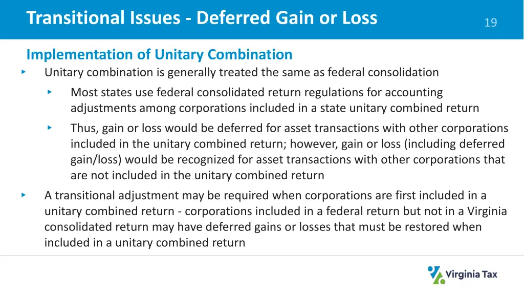 transitional issues deferred gain or loss 2
