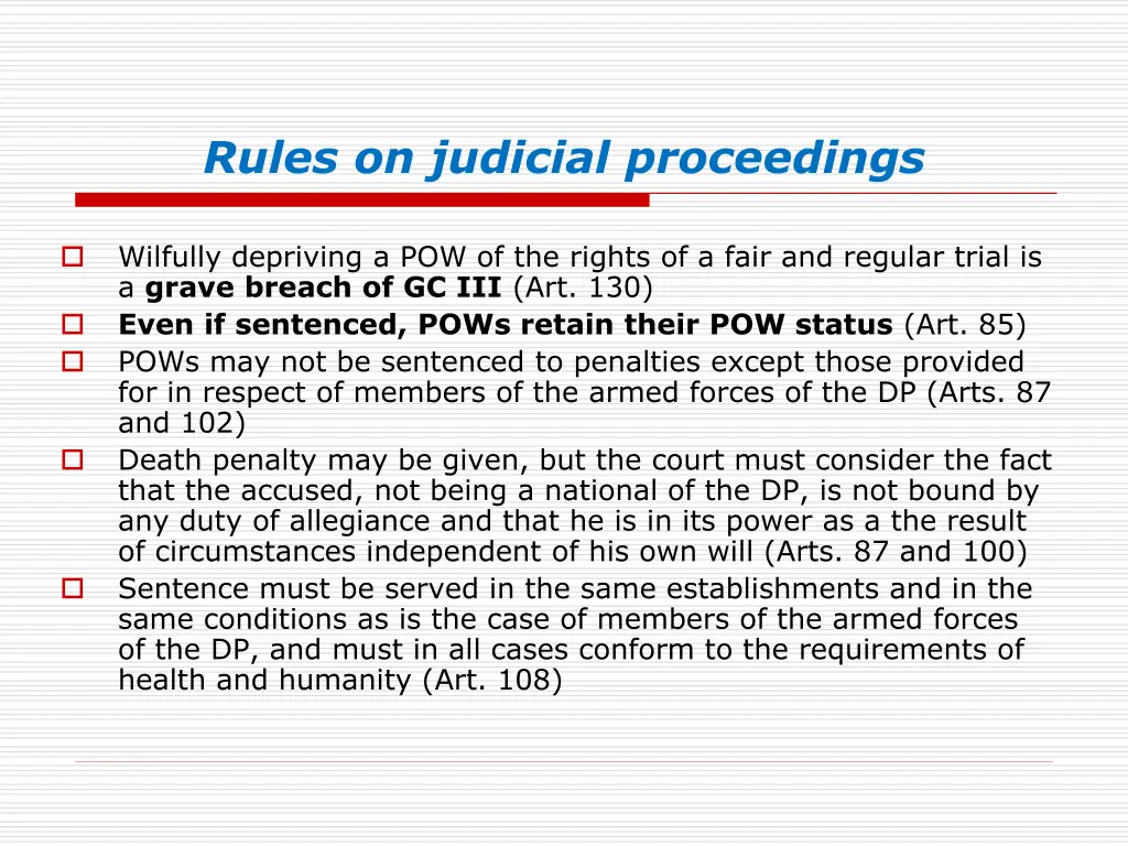 rules on judicial proceedings