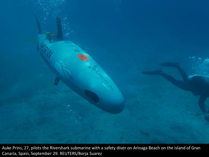 auke prins 27 pilots the rivershark submarine