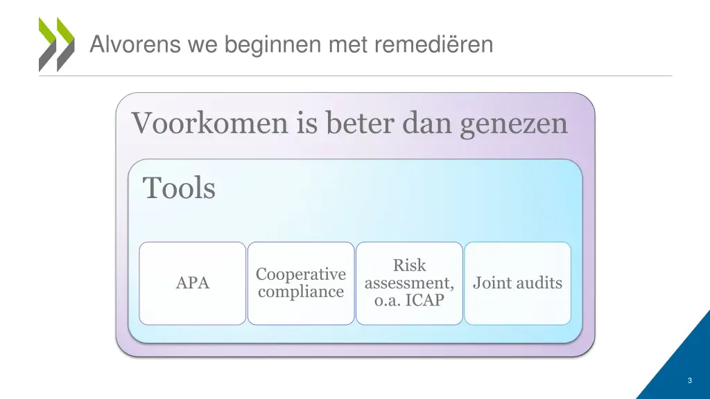 alvorens we beginnen met remedi ren