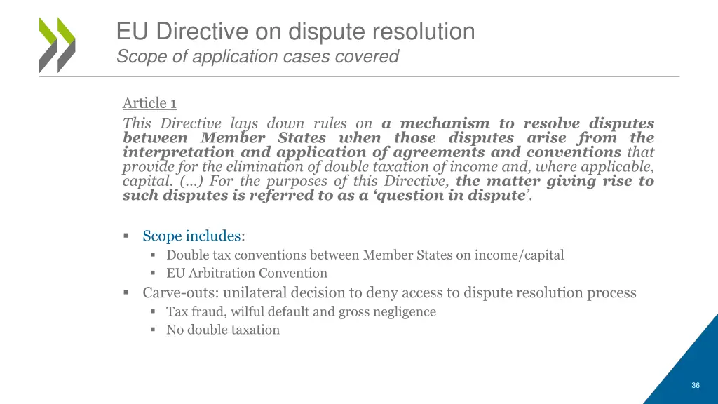 eu directive on dispute resolution scope