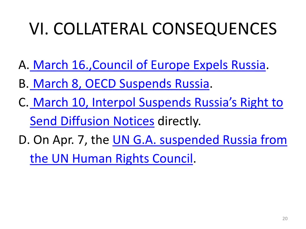 vi collateral consequences