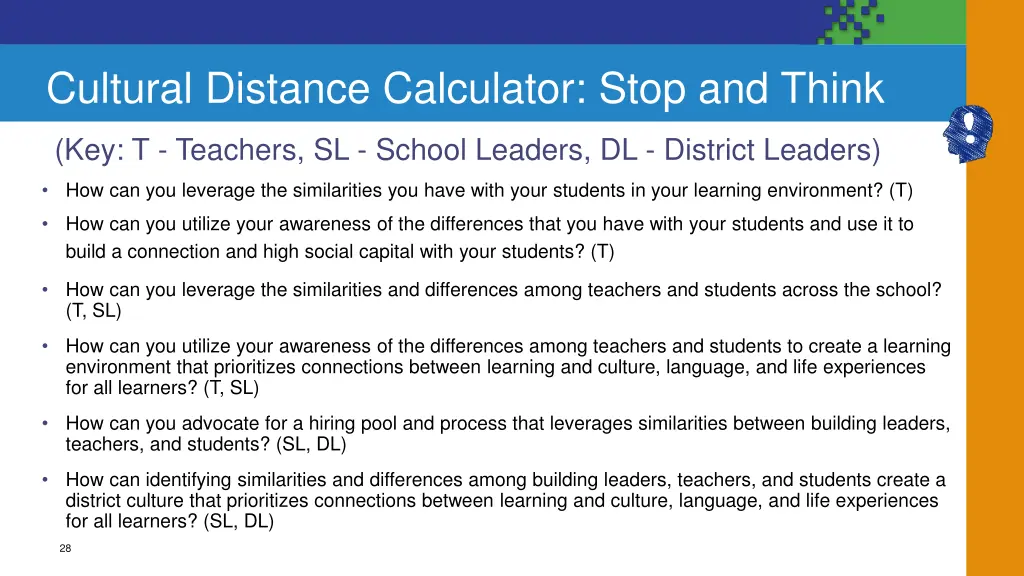 cultural distance calculator stop and think