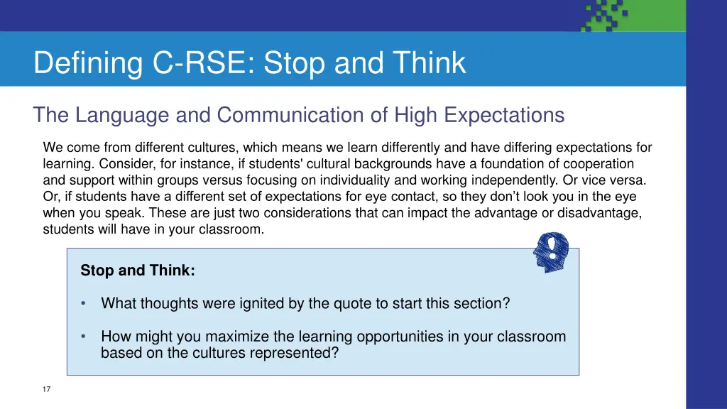 defining c rse stop and think 1
