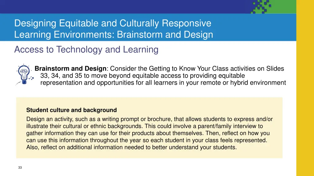 designing equitable and culturally responsive 3