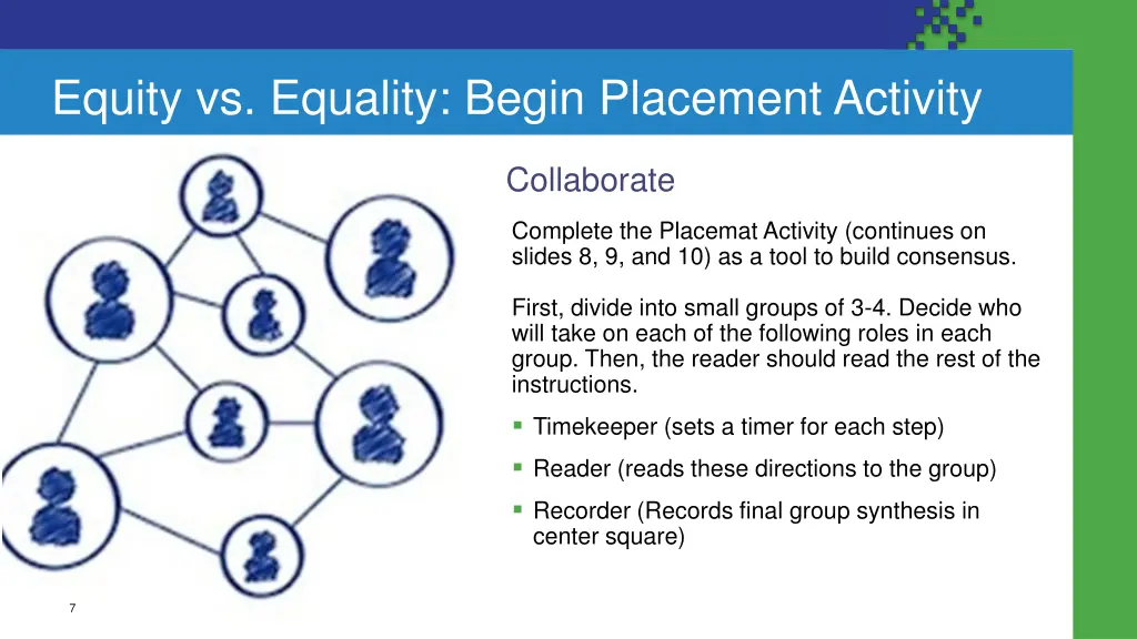 equity vs equality begin placement activity