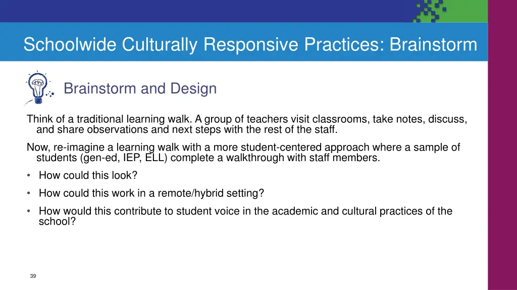 schoolwide culturally responsive practices