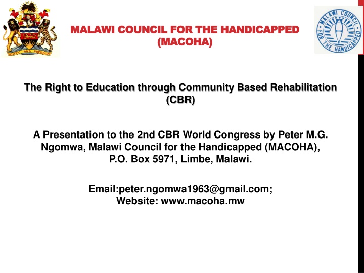 malawi council for the handicapped malawi council