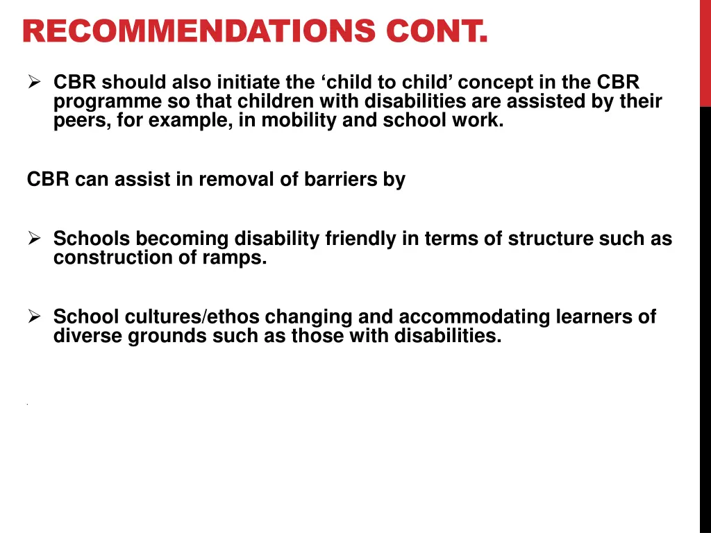 recommendations cont 1