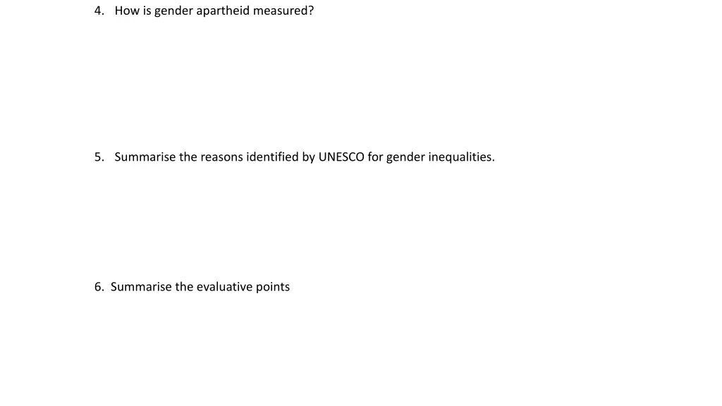 4 how is gender apartheid measured