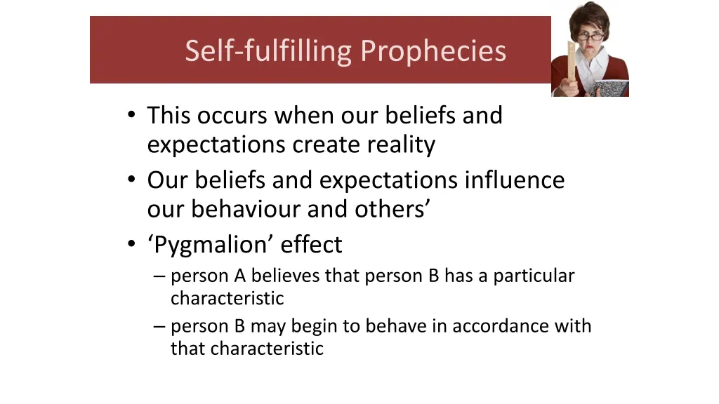 self fulfilling prophecies