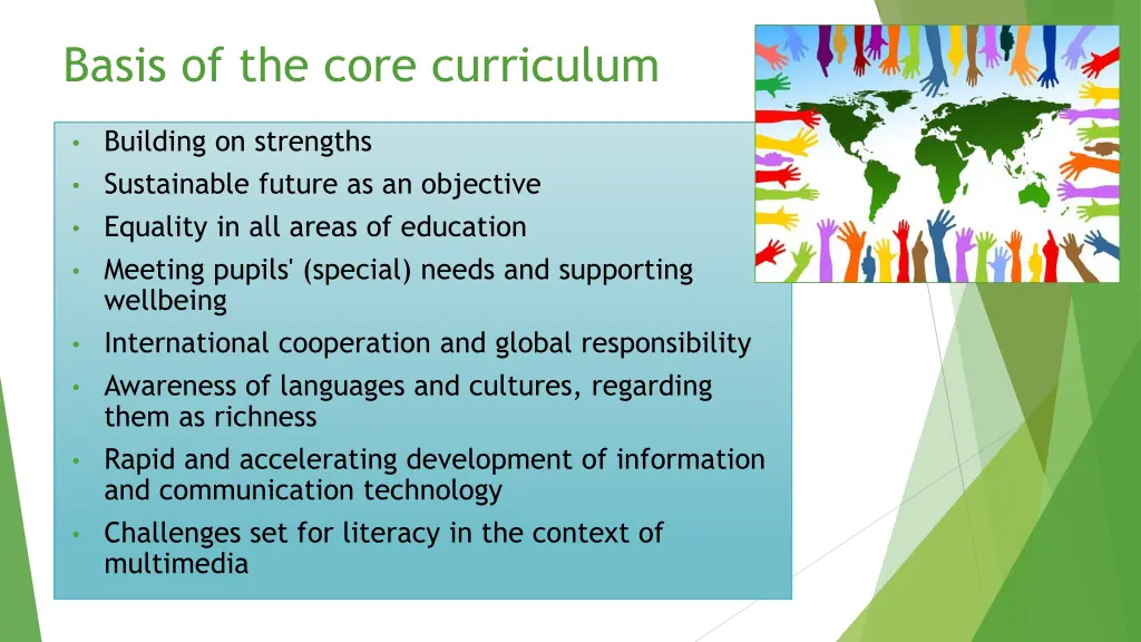 basis of the core curriculum