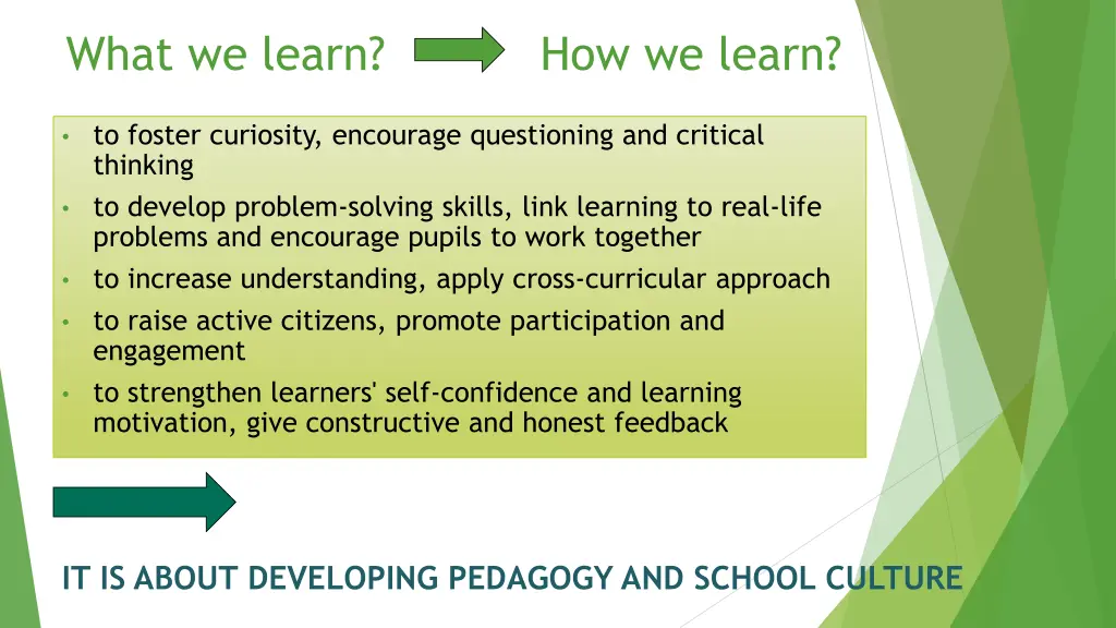 what we learn
