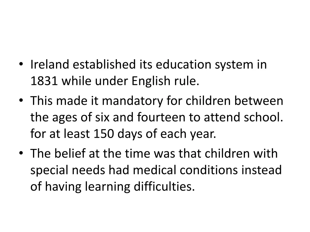 ireland established its education system in 1831