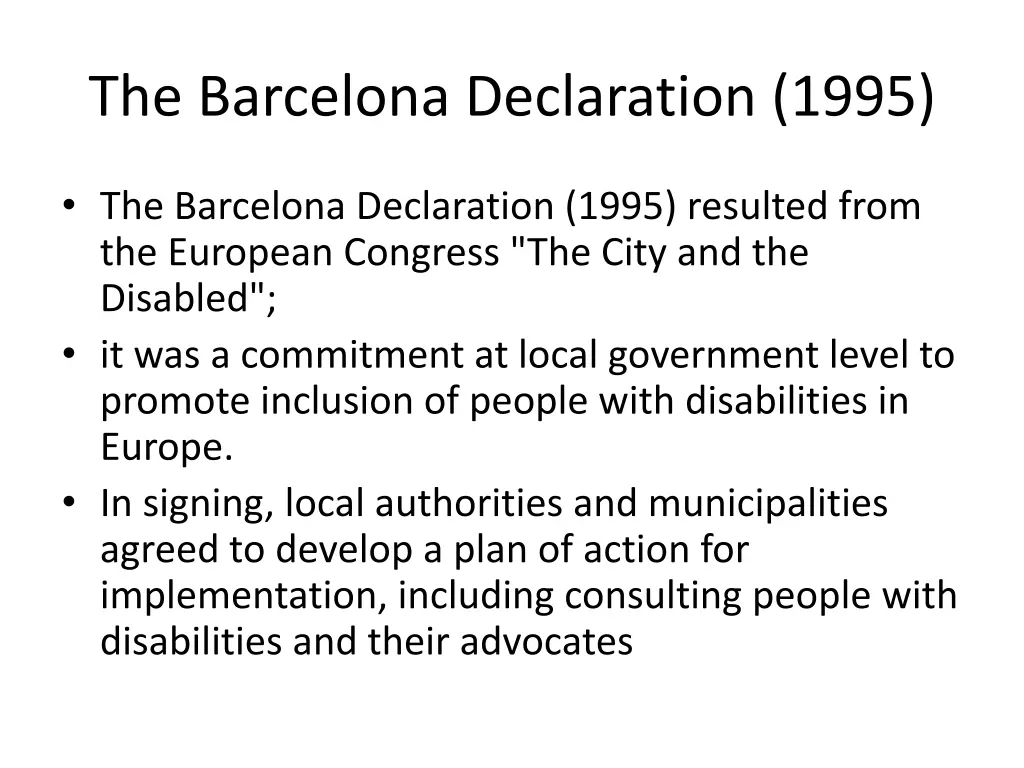 the barcelona declaration 1995