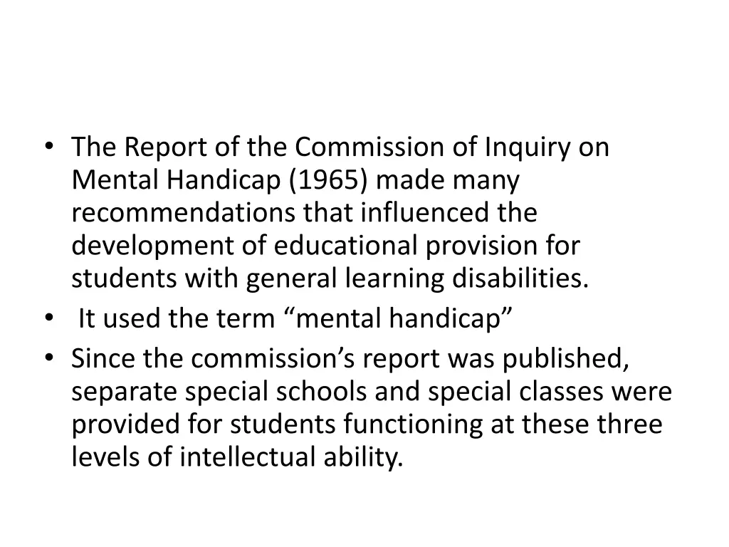 the report of the commission of inquiry on mental