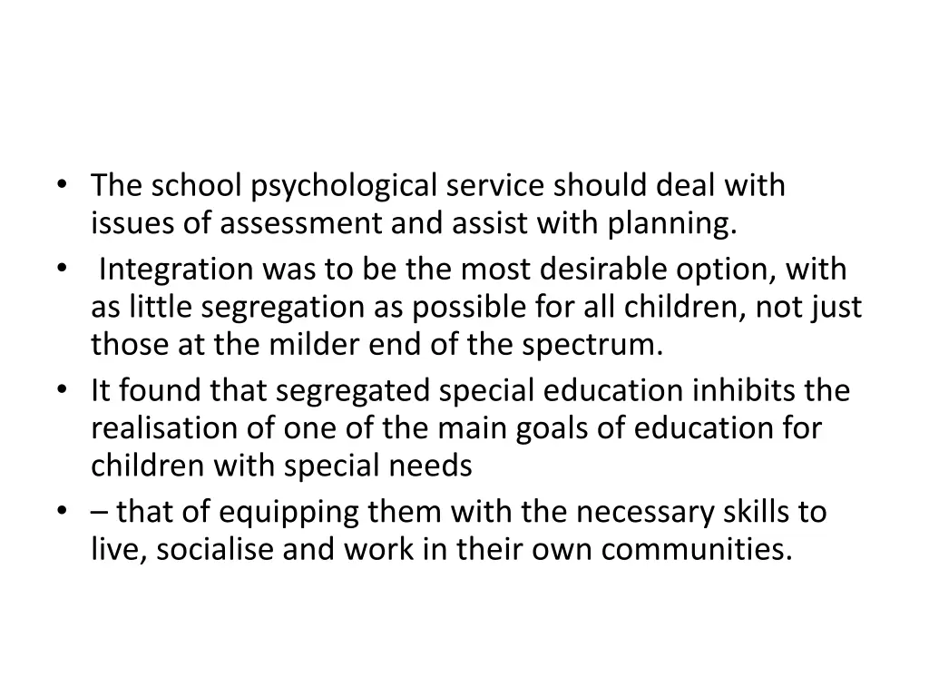 the school psychological service should deal with