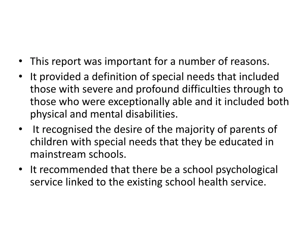 this report was important for a number of reasons