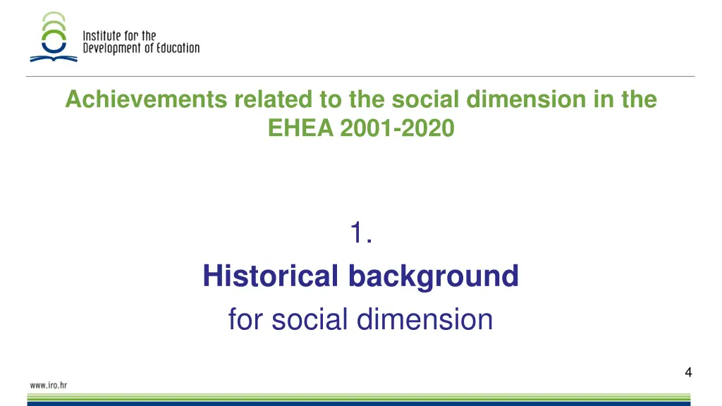 achievements related to the social dimension 2