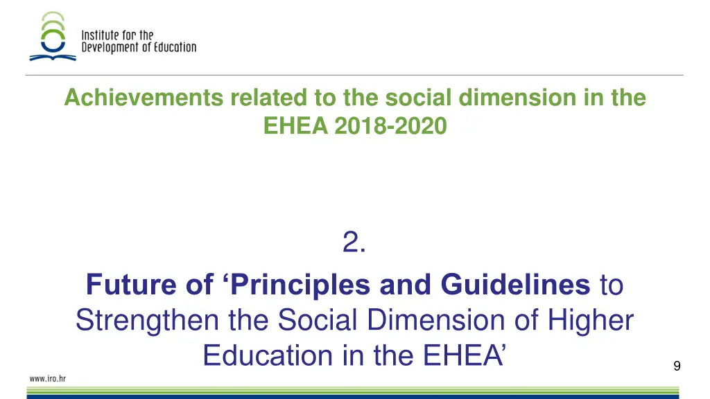 achievements related to the social dimension 3
