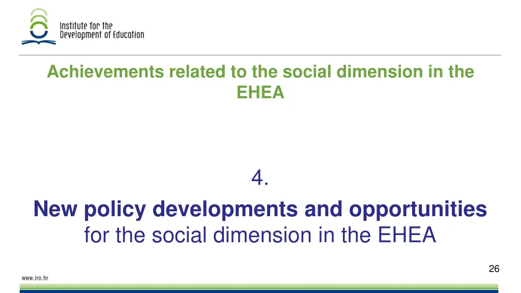 achievements related to the social dimension 5