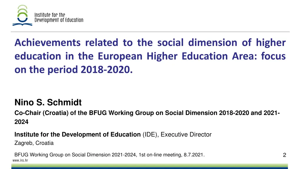 achievements related to the social dimension