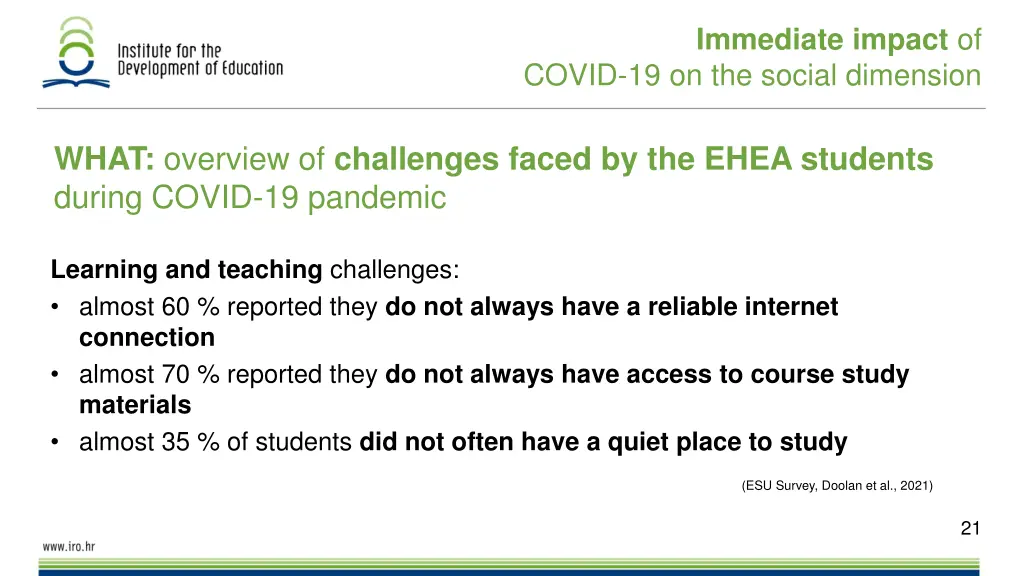immediate impact of
