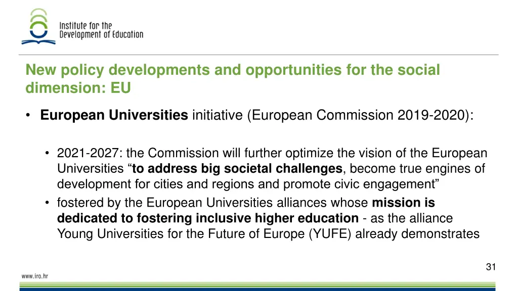 new policy developments and opportunities 4