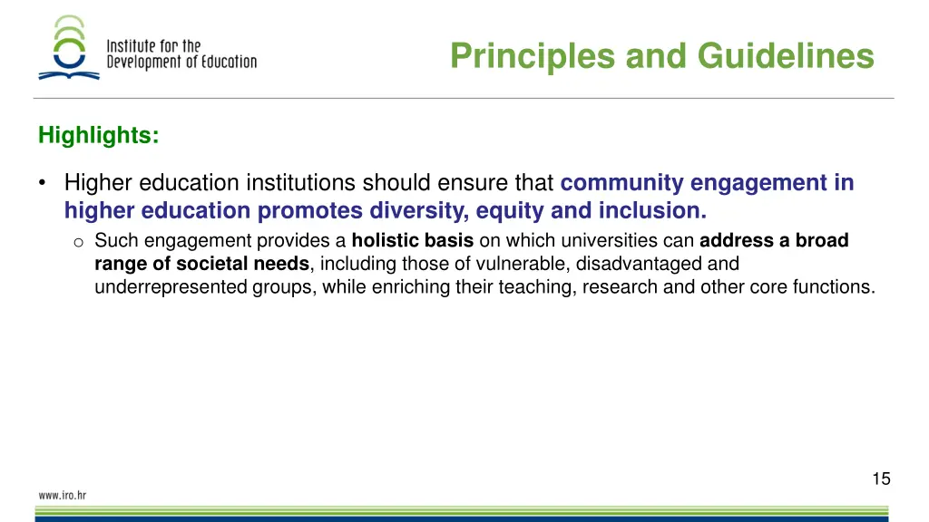 principles and guidelines 2