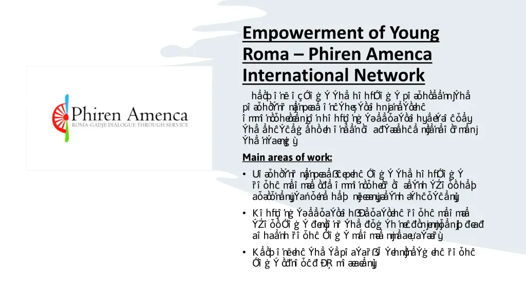 empowerment of young roma phiren amenca