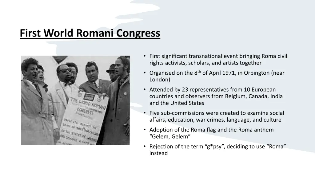 first world romani congress