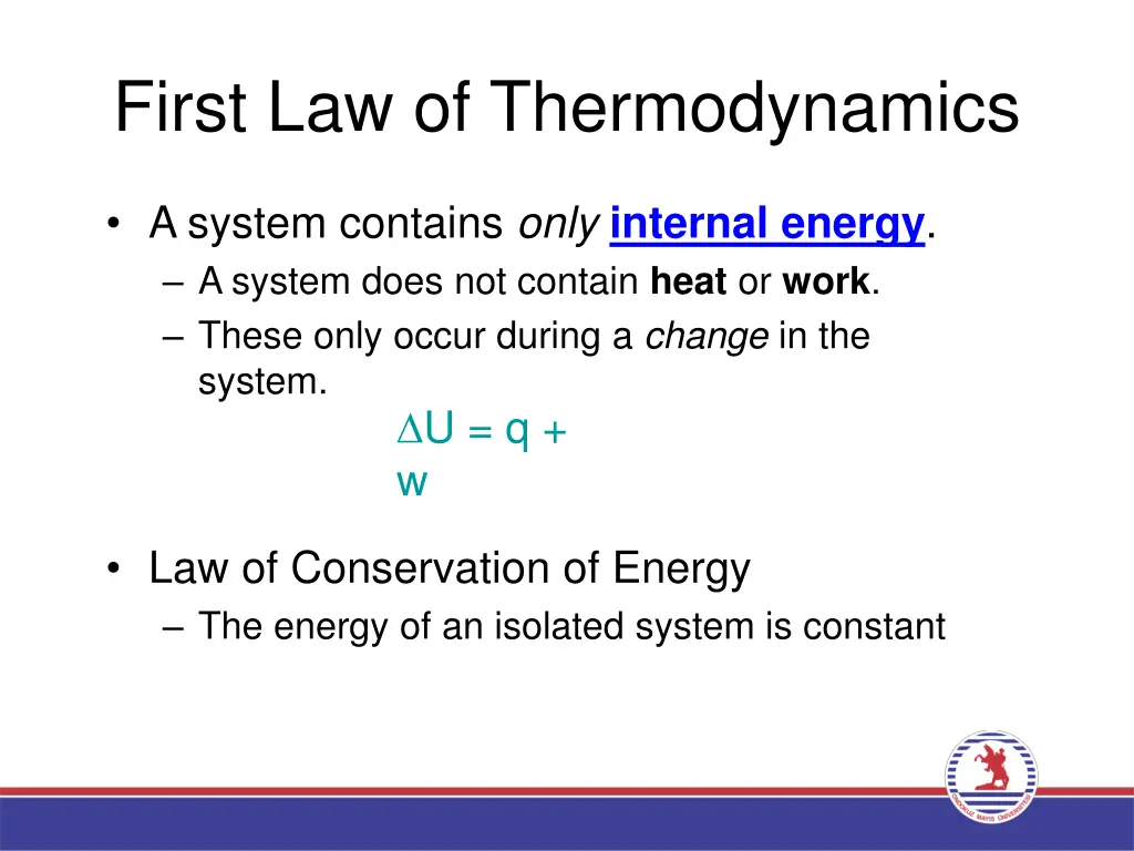 first law of thermodynamics 1
