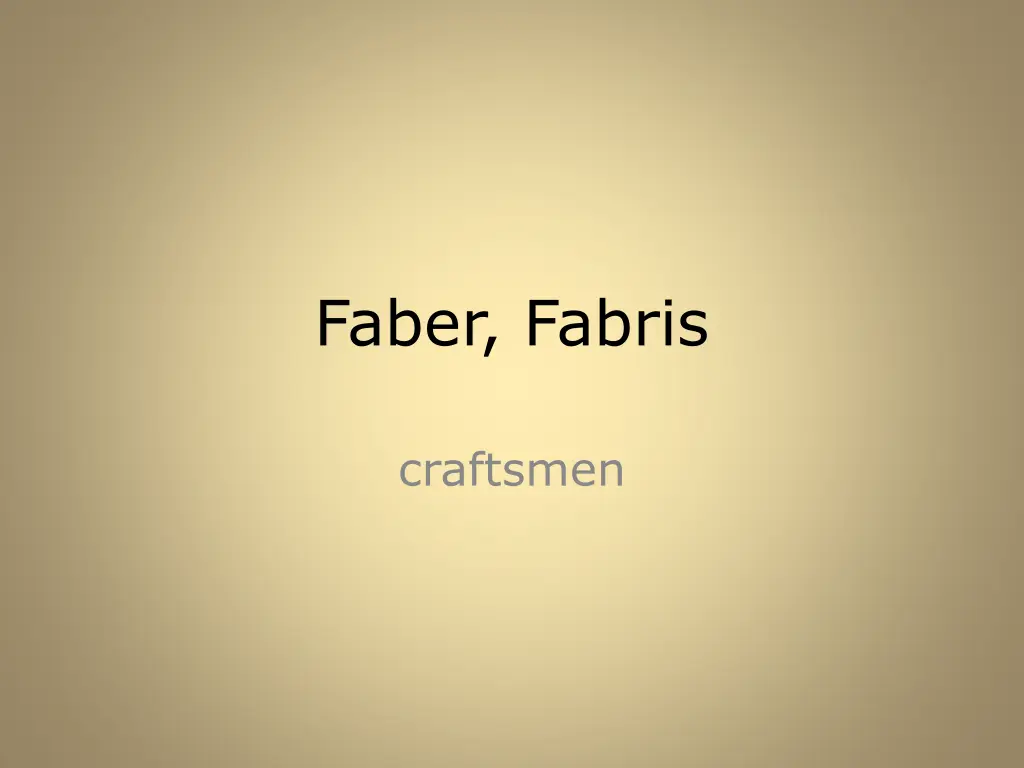faber fabris