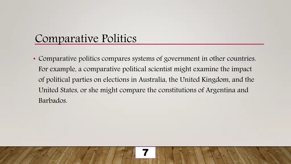 comparative politics 1