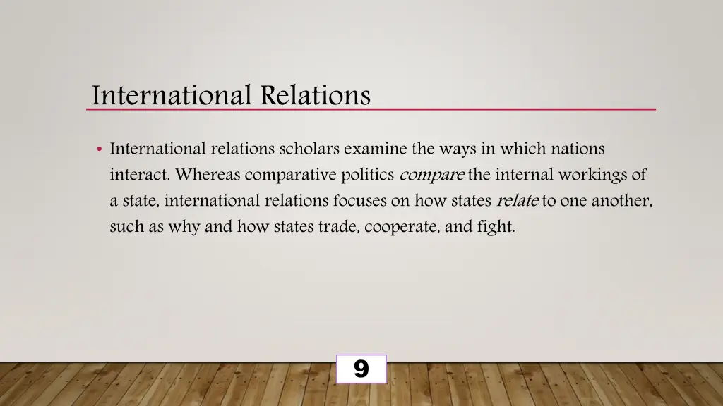 international relations 1