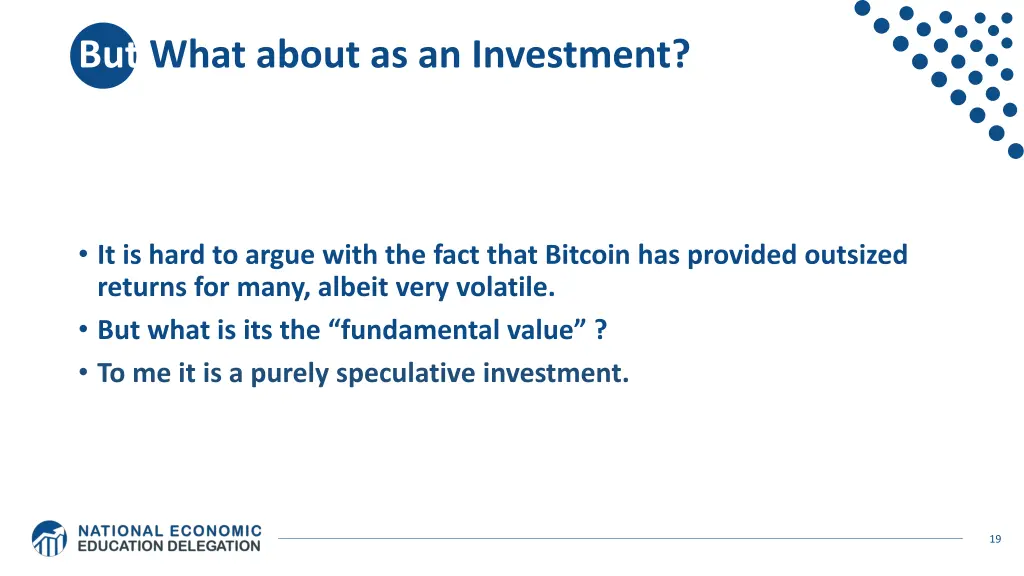 but what about as an investment