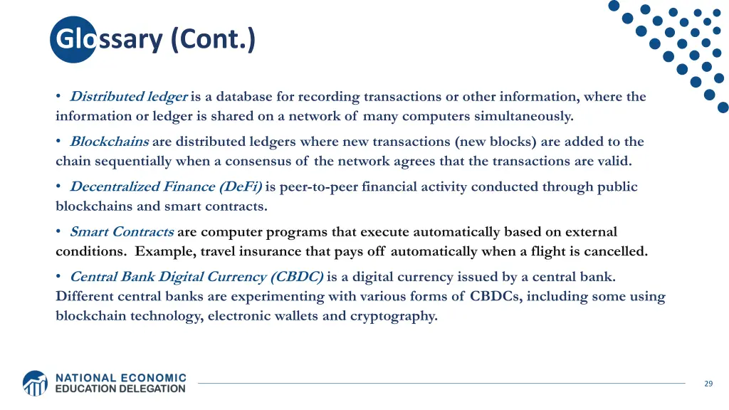 glossary cont