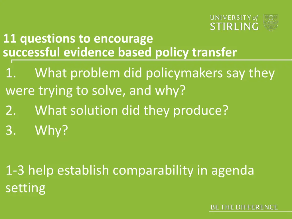 11 questions to encourage successful evidence 1