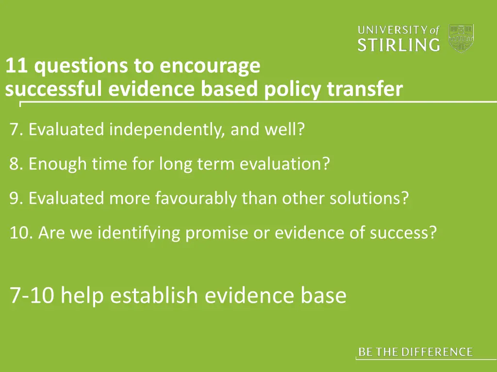 11 questions to encourage successful evidence 3