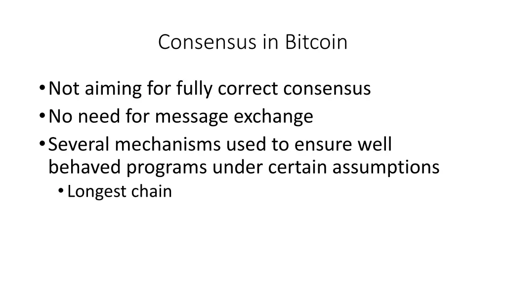 consensus in bitcoin