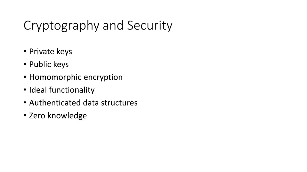 cryptography and security